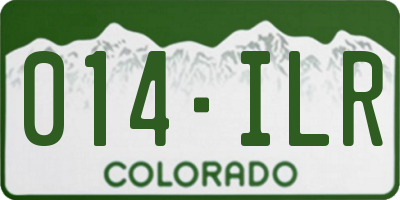 CO license plate 014ILR