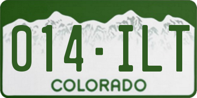 CO license plate 014ILT