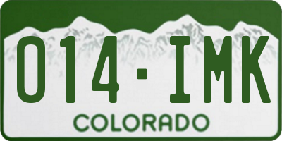 CO license plate 014IMK