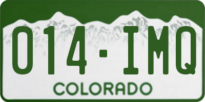CO license plate 014IMQ