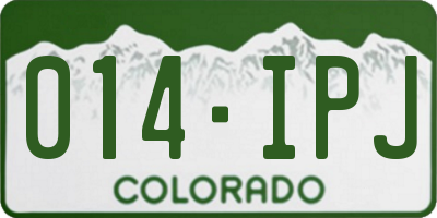 CO license plate 014IPJ