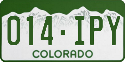 CO license plate 014IPY