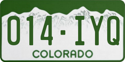 CO license plate 014IYQ