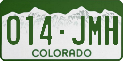CO license plate 014JMH
