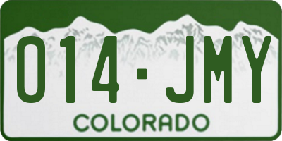 CO license plate 014JMY