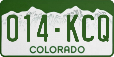 CO license plate 014KCQ