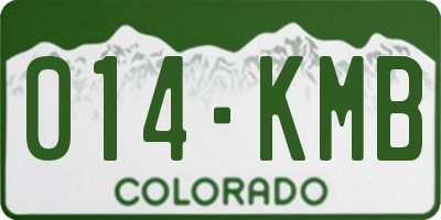 CO license plate 014KMB