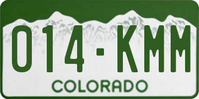 CO license plate 014KMM