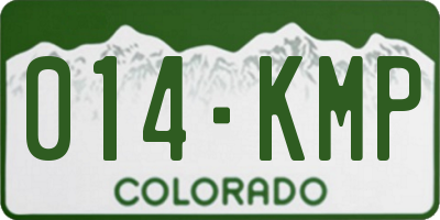 CO license plate 014KMP