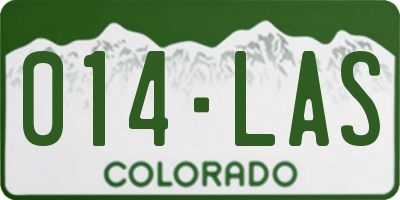 CO license plate 014LAS