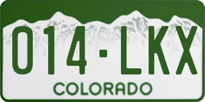 CO license plate 014LKX