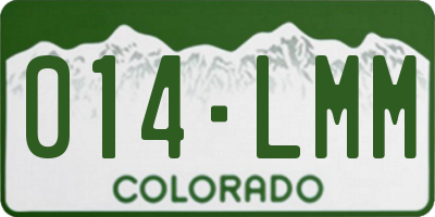 CO license plate 014LMM