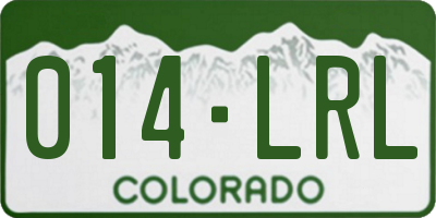 CO license plate 014LRL