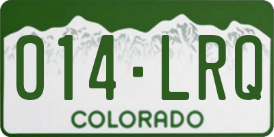 CO license plate 014LRQ