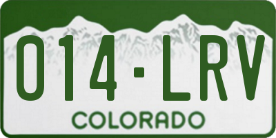 CO license plate 014LRV