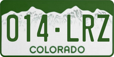 CO license plate 014LRZ
