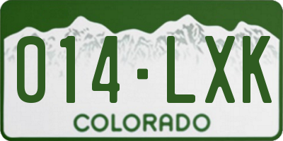 CO license plate 014LXK
