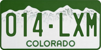 CO license plate 014LXM