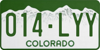 CO license plate 014LYY