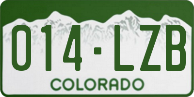CO license plate 014LZB