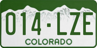 CO license plate 014LZE