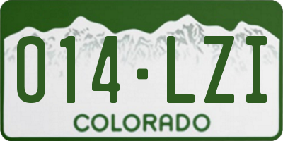 CO license plate 014LZI