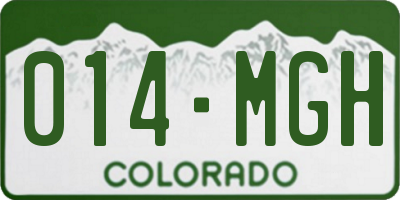 CO license plate 014MGH