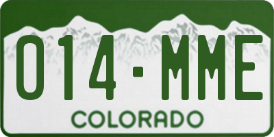CO license plate 014MME