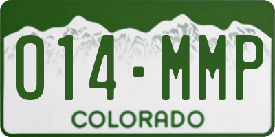 CO license plate 014MMP