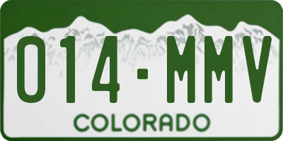 CO license plate 014MMV