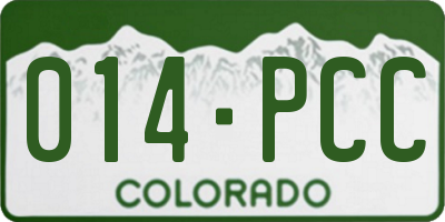 CO license plate 014PCC