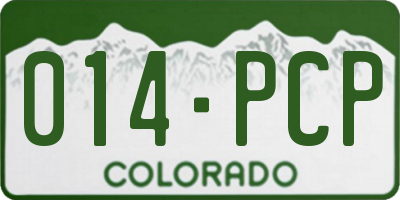 CO license plate 014PCP