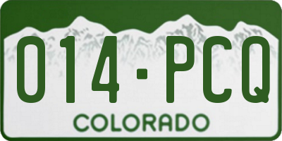 CO license plate 014PCQ