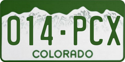 CO license plate 014PCX