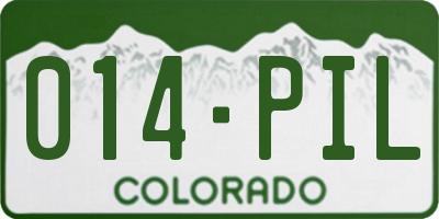 CO license plate 014PIL