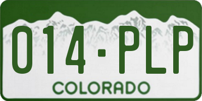 CO license plate 014PLP