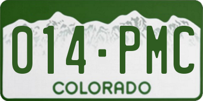 CO license plate 014PMC