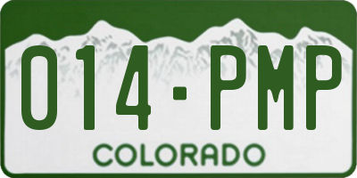 CO license plate 014PMP