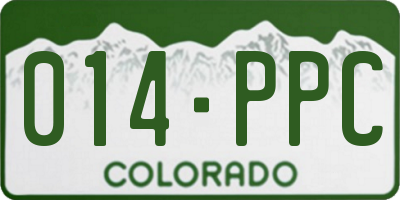 CO license plate 014PPC