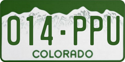CO license plate 014PPU