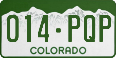 CO license plate 014PQP