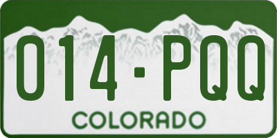 CO license plate 014PQQ