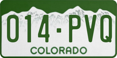 CO license plate 014PVQ