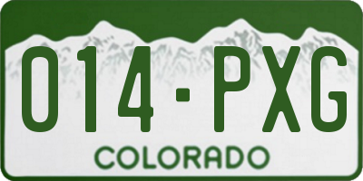 CO license plate 014PXG