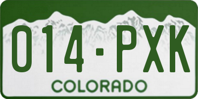 CO license plate 014PXK