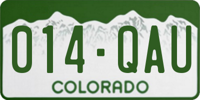 CO license plate 014QAU