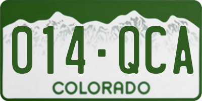 CO license plate 014QCA
