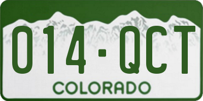 CO license plate 014QCT