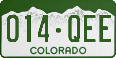 CO license plate 014QEE