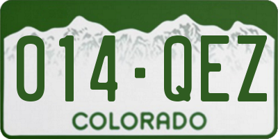 CO license plate 014QEZ